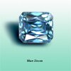 blue zircon gemstone