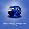 Heat treated blue sapphire