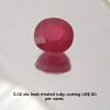 Heat treated Ruby Gem