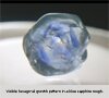 hexagonal blue sapphire rough